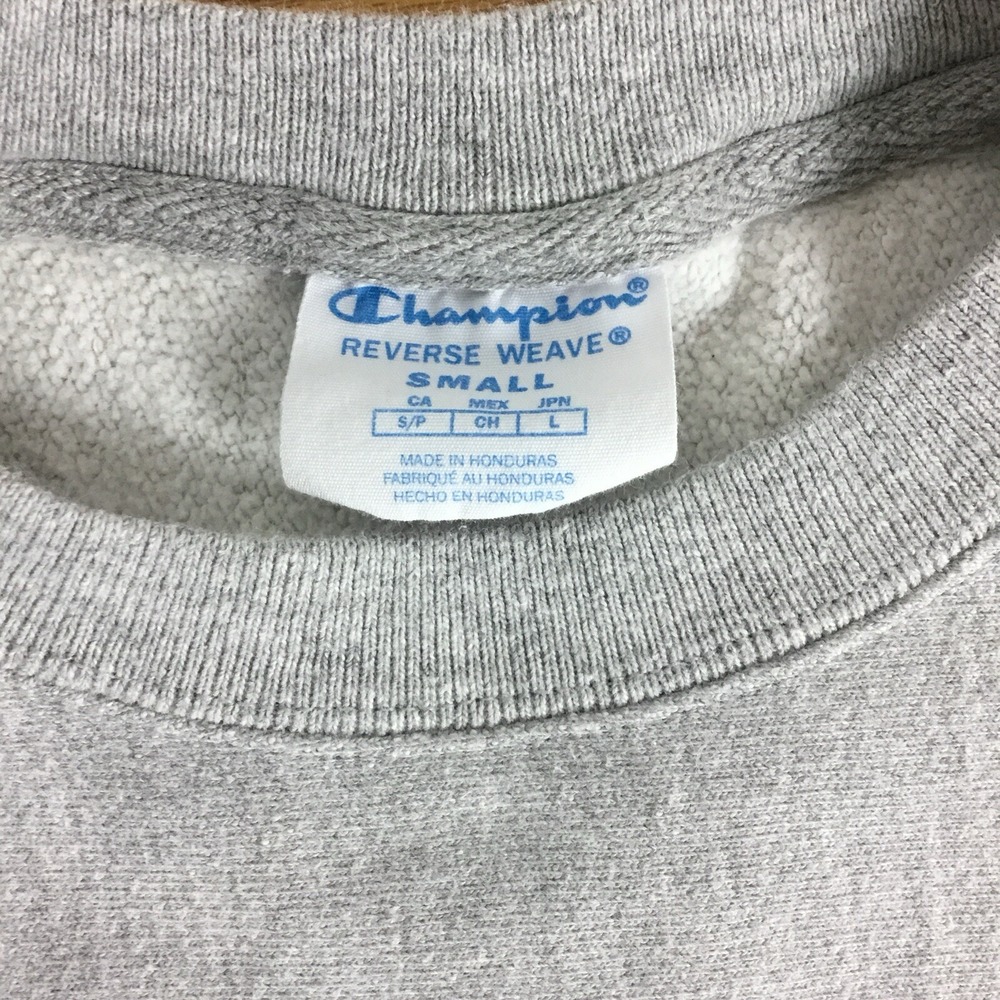 Champion Reverse Weave Sweatshirt Mens Small Gray Embroidered Script Logo GF70 - Picture 4 of 11